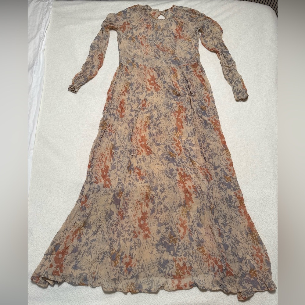 Free People Sheer Floral Maxi Dress, Size S
